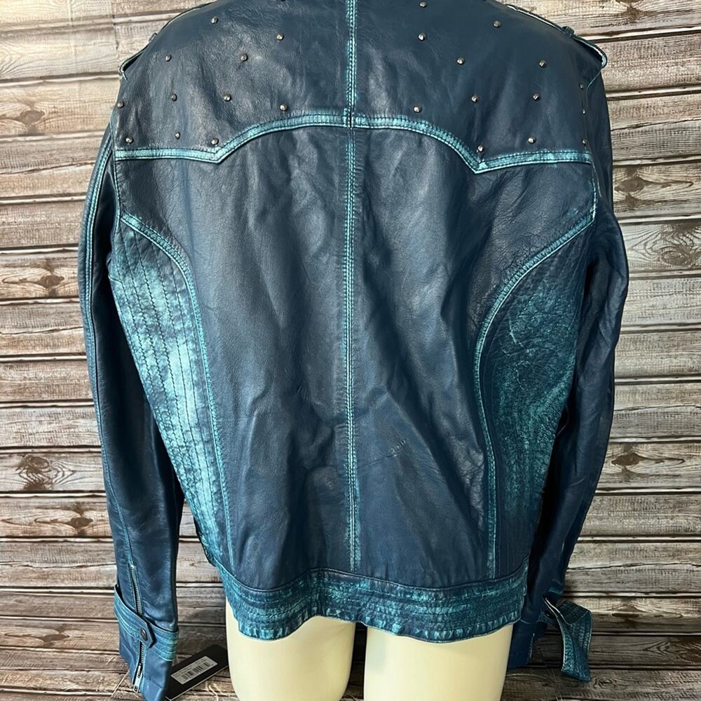 NWT Milwaukee Leather 3XL Leather Jacket Blue - Picture 5 of 8